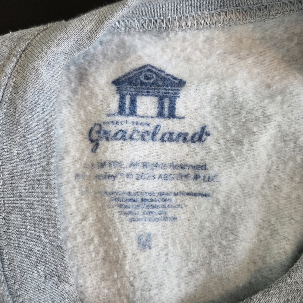 Vintage Graceland Elvis Memphis Sweatshirt Gray - Picture 3 of 8